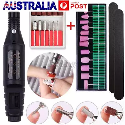 Electric Nail Drill Bits File Tool Set Machine Acrylic Art Manicure Pen Shaper. • $18.49