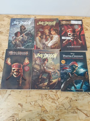 $10.45 • Buy Lot Of 6 Jack Sparrow Pirates Of The Caribbean PB Books Disney Press Rob Kidd