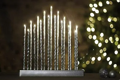 Silver Candle Bridge Christmas Decoration 17 Twisted Pipe Light Up Arch Mains • £13.99