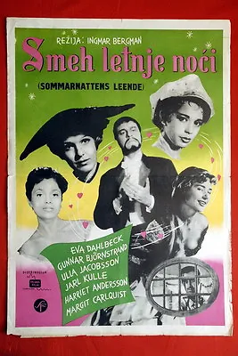 Smiles Of A Summer Ingmar Bergman Swedish 1955 Unique Exyu Movie Poster • $299.99