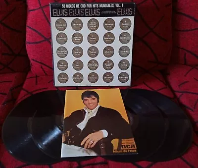 ELVIS PRESLEY ** 50 Discos De Oro Por Hits Mundiales Vol. 1 ** SPAIN 4-LP  BOX • $79.99