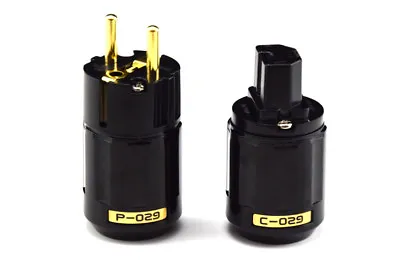 Hifi Power Plug High Quality Gold-plated One Pair Eu Power Connector + IEC Plug • $10.80