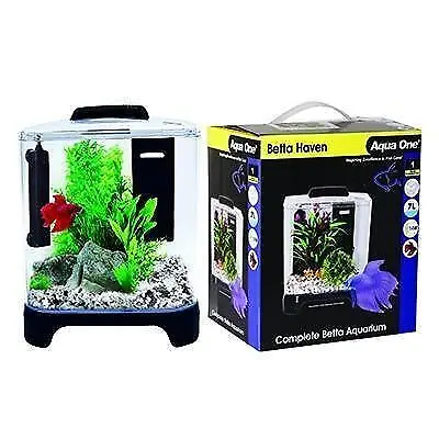 Betta Haven Fighter Fish Aquarium With Heater And Filter • $79