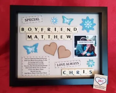 £24.99 • Buy BOYFRIEND Personalised GIFT FRAME Picture Valentine Birthday Christmas Keepsake