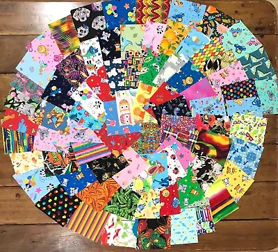 80 Children I Spy Mixed Prints Cotton Quilting Fabric 5 Inch Squares #2m • $46.95