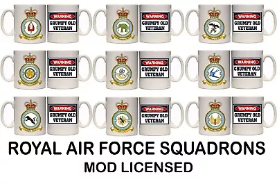 ROYAL AIR FORCE RAF SQUADRON MILITARY GRUMPY OLD VETERAN 11oz-15oz MUG (MI45) • £14.40