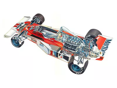 A3 McLaren M23B Cutaway Drawing Wall Poster Art Picture Print • £5.95