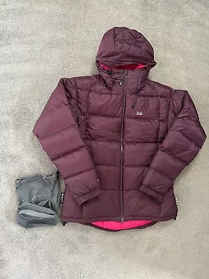 Women’s Rab Neutrino Endurance Full Zip Puffer Burgundy 12. • £104.99