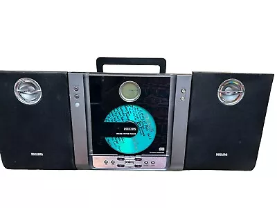 Philips Micro System MC235B CD Player Mountable Radio With Speakers Black Tested • $59