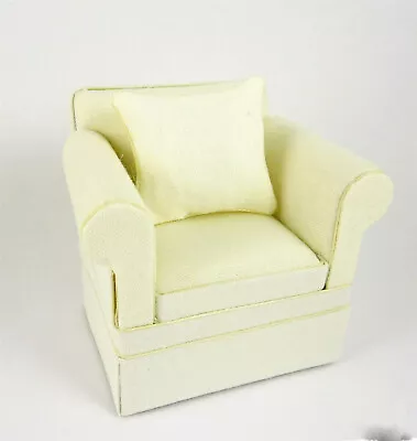 Dollhouse Miniature Lee's Line Cara Off White Chair C112 • $27.99