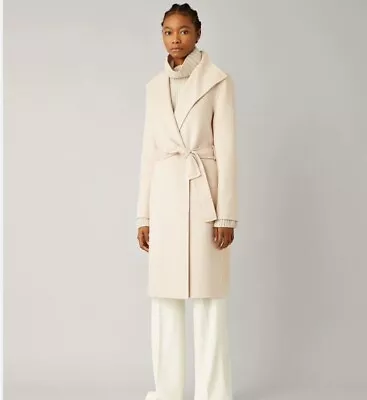 Joseph Lima Cashmere Wool Coat Ivory Size 36 • £150