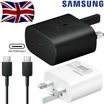 £7.47 • Buy Brand New Samsung 25W Super Fast Charger Plug&Cable For Samsung Galaxy Phones UK