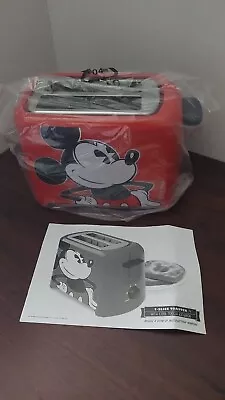 Disney Mickey Mouse Toaster Red 2 Slice 5 Settings Mickey Graphic On Both Sides • $20