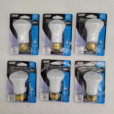 FEIT ELECTRIC Lot Of 6 Mini Reflector Light Bulbs 300 Lumens 120 Volt 40 Watts • $21.99