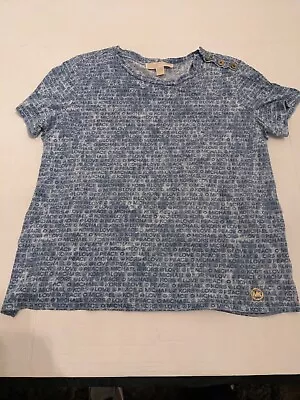 Michael Kors Love Peace Pattern Women's Short Sleeve Shirt • $9.97