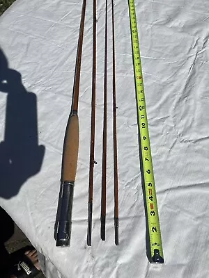 Vintage 3 Piece 9 Ft Split Bamboo Fly Fishing Rod Kingfisher • $26