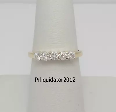 1/2CT Diamond Shared Prong Anniversary Bridal Wedding Band Ring 14K Yellow Gold • $399.99