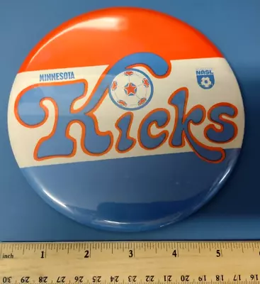 Vintage NASL Soccer Pinback Button Rare 6  Minnesota Kicks • $24
