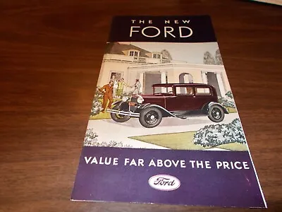 1931 Ford Model A  Sales Brochure / Original • $20