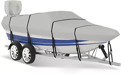 600D Boat Cover With Motor Cover 14-16Ft Heavy Duty Marine Grade Waterproof Trai • $94.59