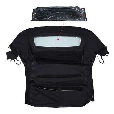For 2005-2014 Ford Mustang Convertible Top Soft W/Heated Glass Window Black • $231.56
