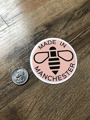 Made In Manchester Bee Decal Vinyl Sticker Water Bottle Laptop Waterproof • $3.94