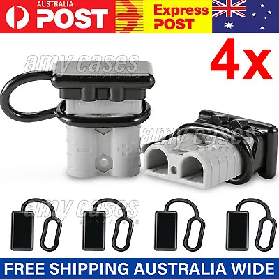 4x For Anderson Plug Cover Dust Cap Connectors 50AMP Battery Caravn 12-24V MEL • $5.78