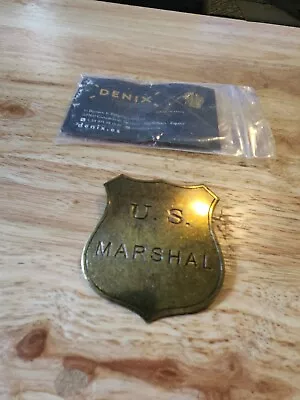 Denix 2.13x2.38  Metal Replica US Marshal's Badge Pin - DX103 • $21.90