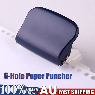 KW-trio Handheld 6-Hole Paper Punch Hole Puncher 5 Sheet Capacity For A4 A5 B5 • $16.99