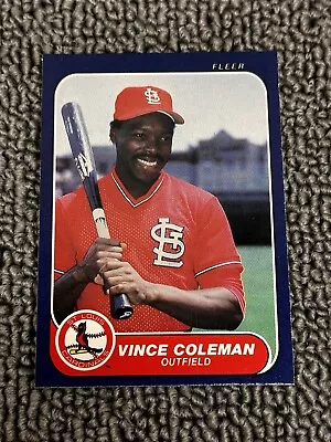 1986 Fleer ~ Vince Coleman ~ Rookie ~ 31 ~ Cardinals • $0.99