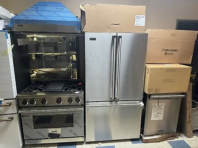 Viking Appliance Package With 36   Refridgerator Dual Fuel Range And Hood • $20389.99