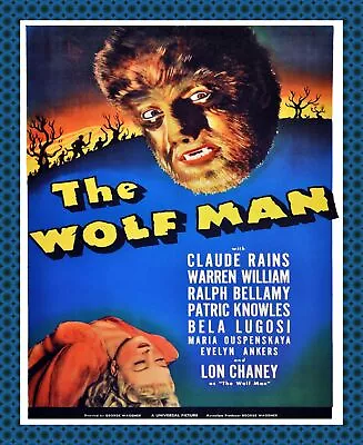 8531.Decoration Movie Poster.Home Room Wall Art Design.The Wolf Man Horror Film • $60