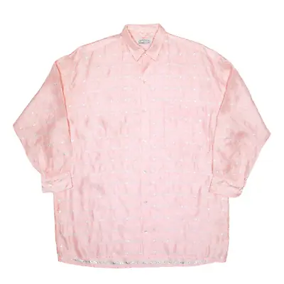 £24.99 • Buy EQUIPMENT CO LTD Sparkle Shirt Pink Collared Long Sleeve Womens XL