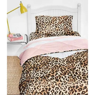 PINK By Victoria’s Secret Leopard Reversible Comforter Bedding Twin Bed Cheetah • $153.98