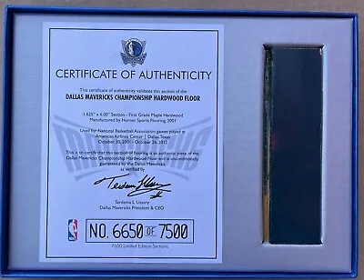 Dallas Mavericks 2011 NBA Champions Used Hardwood Floor Piece RARE 6650/7500 • $400