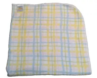 Martha Stewart Everyday Baby Blanket 30x30 Pastel Plaid Soft Fleece Unisex  • $49.95