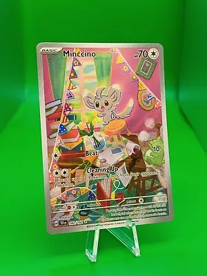 NM Pokemon Temporal Forces Minccino Illustration Rare Full Art 182 182/162 • $2.95