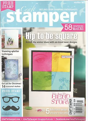 Craft Stamper Magazine November 2013  Magazine Only No Stamp.  • £18.47