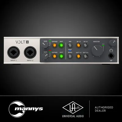 Universal Audio Volt 4 Desktop 4-In/4-Out USB 2.0 Audio Interface • $375