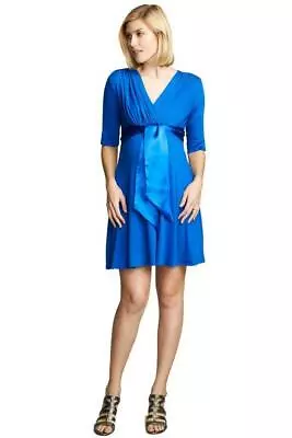 Maternal America Women's Maternity & Nursing Satin Front Tie Dress FAST FREESHIP • $64.78