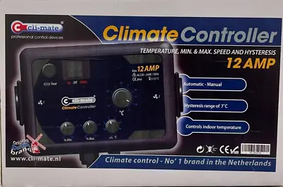 Climate Temperature Twin Fan Controller 12amp Hydroponics New • £69