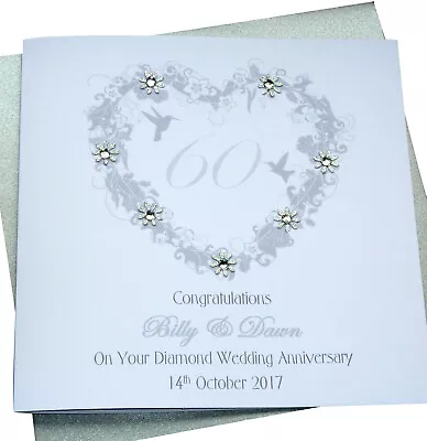 £3.99 • Buy Personalised Handmade Diamond / 60th Wedding Anniversary Card