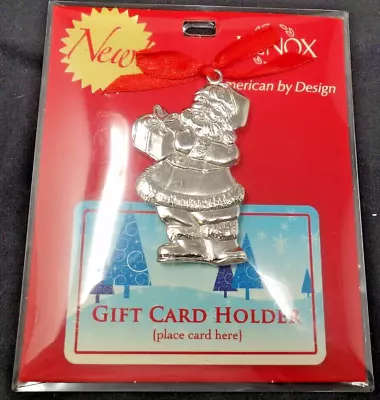 NIP Lenox Holiday Holders Christmas Ornament Gift Card Holder Santa 2 3/4  Tall • $9.50