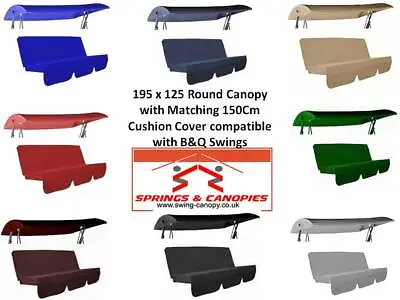 Replacement Canopy & Cushion Cover Set For B&q Garden Swing  • £69.95