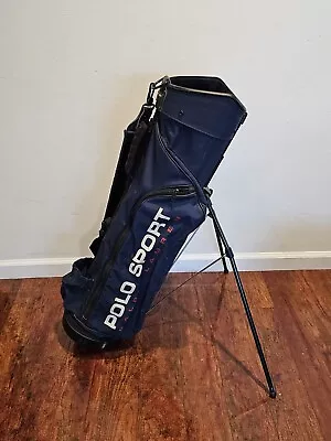 Rare Vintage Polo Sport Ralph Lauren Navy Blue 4 Way Golf Carry Bag • $100