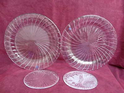 Retro Vintage Hadeland Norway Handmade Glass Plates Ref 2 1970s • £18.99