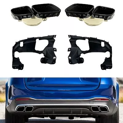 4x Black Car Exhaust Pipe Tip For Mercedes Benz V167 GLE53 AMG 2020 2021-2022 Wo • $352.57