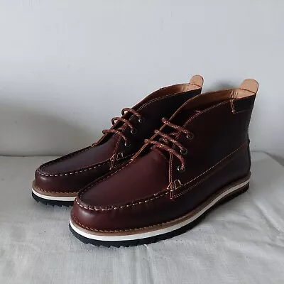 £50 • Buy Clarks Durston Mid Mens British Tan Leather Casual Deck Boots Uk Size 8