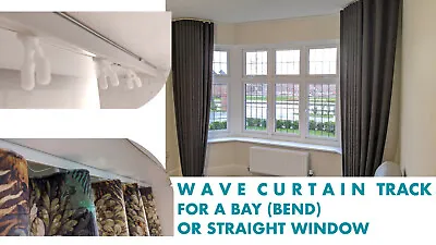 METAL WAVE CURTAIN TRACK For ALL Windows + FIXTURES  - SENT IN TWO HALVES! • £31.99