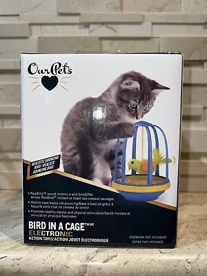 Our Pets Bird In A Cage ~Electronic~Cat Toy ~ NEW • $12.59